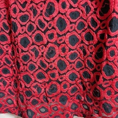 赤と黒の刺繍 五分袖チュニックの画像