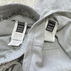 【新品】　SHEIN　クロップド丈パーカースウェットセットアップ　グレー　裏毛の画像