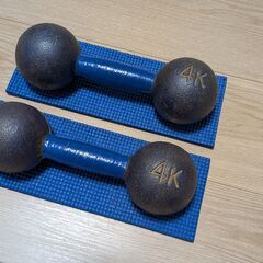 【無料】鉄アレイ（ダンベル） 4kg × 2個セットの画像