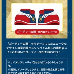 【新品】　琉球ゴールデンキングス　ゴーディーの靴(室内履きスリッパ)　25-26の画像