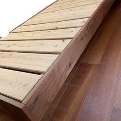 シングル　ベッドフレーム　ウォールナット　木の画像