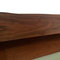 シングル　ベッドフレーム　ウォールナット　木の画像