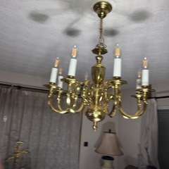 金箔ブロンズシャンデリア　ヴィンテージの画像