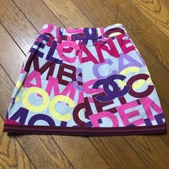 超レア 正規品 シャネル CoCo マルチカラーロゴ ミニスカート 00A 34の画像