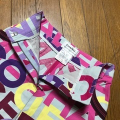 超レア 正規品 シャネル CoCo マルチカラーロゴ ミニスカート 00A 34の画像