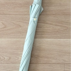 【未使用/訳あり】晴雨兼用ワンタッチ開閉式ジャンプ長傘〜ミントグリーンの画像