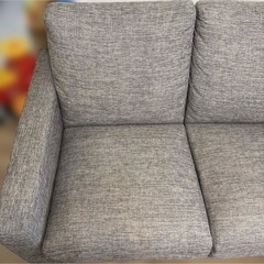 ニトリ 布張りカウチソファ ソファー 3人掛け グレー
の画像