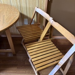 折りたたみ収納できる食卓セット　中古品の画像
