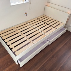 シングル　収納付き　ベッドの画像