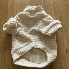 小型犬用トレーナー　ワッフル　オフホワイト　XSの画像