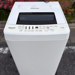 配送無料！【2018年製】Hisense 全自動電気洗濯機 HW-E4502の画像