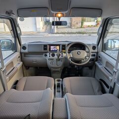 ★福祉車両！実走行3.7万キロ！エブリィワゴン【車いす移動車後部電動固定リアシート付】バックカメラ！社外メモリーナビ！両側スライド！の画像