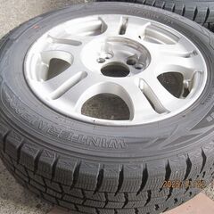 14インチ　185/65R14　アルミ付きスタッドレス　４本セットの画像