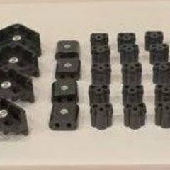 メッシュパネルとオプションパーツ ブラック 収納/家具/棚/シェルフ/ラック/インテリア/ボックス/カゴの画像