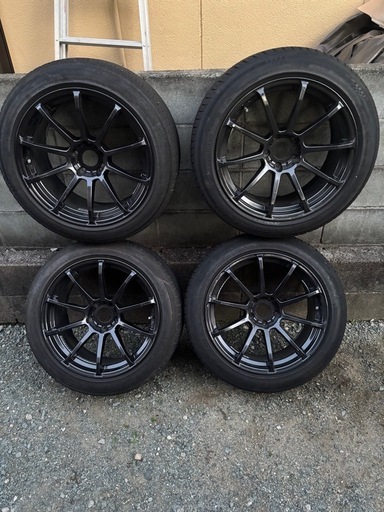 福岡★18インチ9.0j!PCD114.3タイヤ&ホイールセット!24年製！21年製ドリ車に！9/アルミホイール！クラウン.シルビア.Ｚ.マークII.ドリ車！