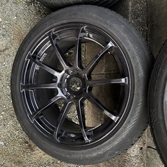 福岡★24年製！21年製アドバン風！9.0j18インチアルミホイール！タイヤ&ホイール　直接取引5000円引き！クラウンに！の画像