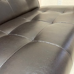 ソファ　2人掛け　レザー調　の画像