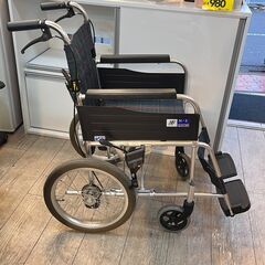 MiKi ミキ 車椅子 スタンダード介助型 耐荷重100kg 介助ブレーキ/駐車ストッパー付き★買取帝国 志木店の画像