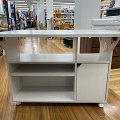 扉付きキッチンワゴン ナチュラル のご紹介です！の画像