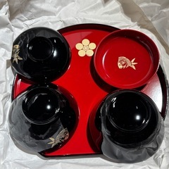 新品未使用　お食い初め食器セット 女の子用の画像