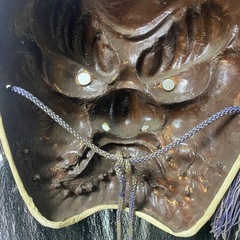 石見神楽面　岩本万吉作　日本伝統　日本舞踊　能面　お面　魔除け　希少の画像