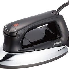 新品未開封未使用　アイロン　ドライアイロン　アイリスオーヤマ(IRIS OHYAMA) ドライアイロン コード付 最短30秒スピード立上 フッ素加工 温度調節 80-210℃ ブラック PDIR-01F-Bの画像