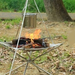 【未使用品、美品】焚火缶 トライポッド の画像