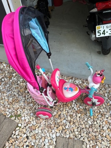 ミニーちゃん三輪車 (やまぺん) 勾当台公園の三輪車の中古あげます