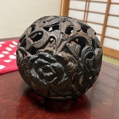 15KG 鉄製 狛犬 置物 獅子 唐獅子 牡丹獅子 金属工芸 縁起物 厄除け 魔除け インテリア オブジェ 中古の画像