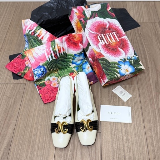 GUCCI ストラップシューズ　グッチ スリッポン 