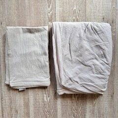 2回使用ボックスシーツと枕カバー綿100% シングルの画像