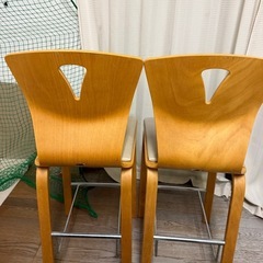 ダイニング カウンター チェア 2脚セットの画像