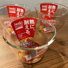 未使用 イワキ 耐熱プリンカップ3個の画像