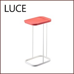 山崎実業(Yamazaki) 分別ゴミ袋ホルダー レッド 約幅22×奥行33×高さ55cm ルーチェ LUCE 取り出しやすいゴミ箱 30L〜45L  の画像