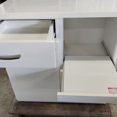 ニトリ　コパン　キッチンカウンター　キッチンボード　食器棚『中古美品』の画像