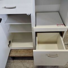 ニトリ　コパン　キッチンカウンター　キッチンボード　食器棚『中古美品』の画像