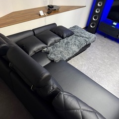 LOWYA    3人掛けソファ 半年使用 オッドマン付きの画像