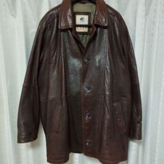 値下げしました、ラムスキンハーフコート美品の画像