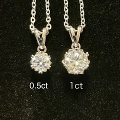3280円 26日まで‼️ モアサナイト 0.5ct ハート6爪 ネックレス   21329646の画像