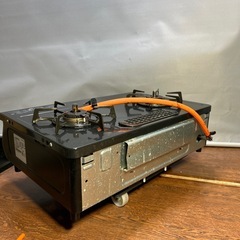 ★★美品★★ リンナイ2口 都市ガス ガスコンロ KGDM67BKR 魚焼未使用、管理番号924の画像