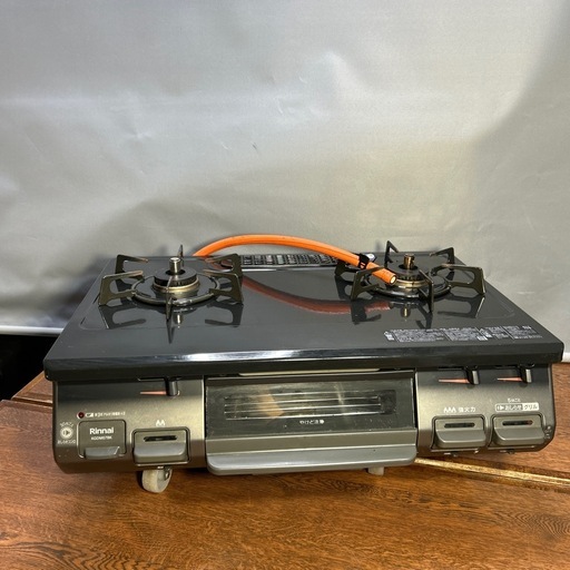 ★★美品★★ リンナイ2口 都市ガス ガスコンロ KGDM67BKR 魚焼未使用、管理番号924