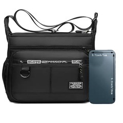 🉐黒色の大容量クロスボディバッグ❣️の画像