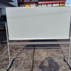 オカムラ　ホーロー板　自立片面ホワイトボード『中古、足元小傷あり』1800ｘ900の画像