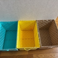 【お話中】カラーボックス カゴ3個セットの画像