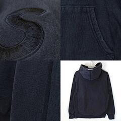 シュプリーム 17AW S ロゴ フーディー M ブラック メンズ Supremeの画像