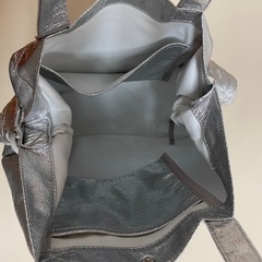 シルバー トートバッグ & ショルダーバッグ セットの画像