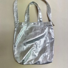 シルバー トートバッグ & ショルダーバッグ セットの画像