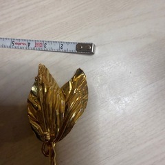 【美品】希少 Christian Dior リーフモチーフ ブローチ ゴールドの画像
