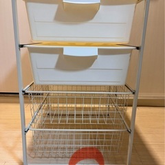 プラスチック、金網4段ラックの画像