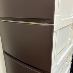 収納ケース4段ブラウンの画像